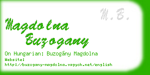 magdolna buzogany business card